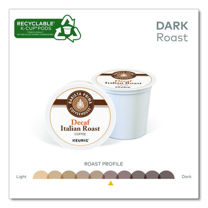 Decaf Italian Roast Coffee K-Cups, 24/Box, 4 Boxes/Carton