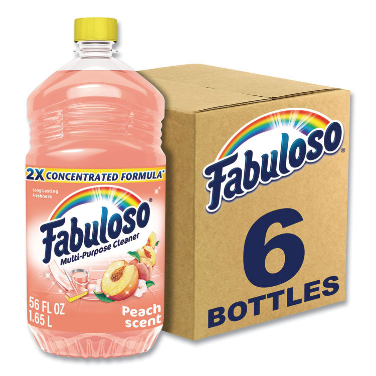 Multi-Use Cleaner, Peach Scent, 56 oz Bottle, 6/Carton
