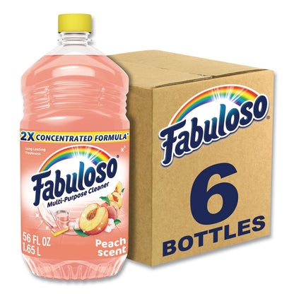 Multi-Use Cleaner, Peach Scent, 56 oz Bottle, 6/Carton