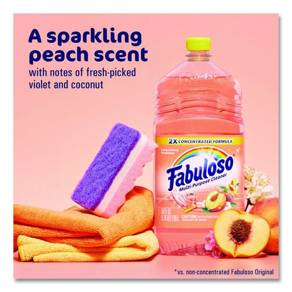 Multi-Use Cleaner, Peach Scent, 56 oz Bottle, 6/Carton