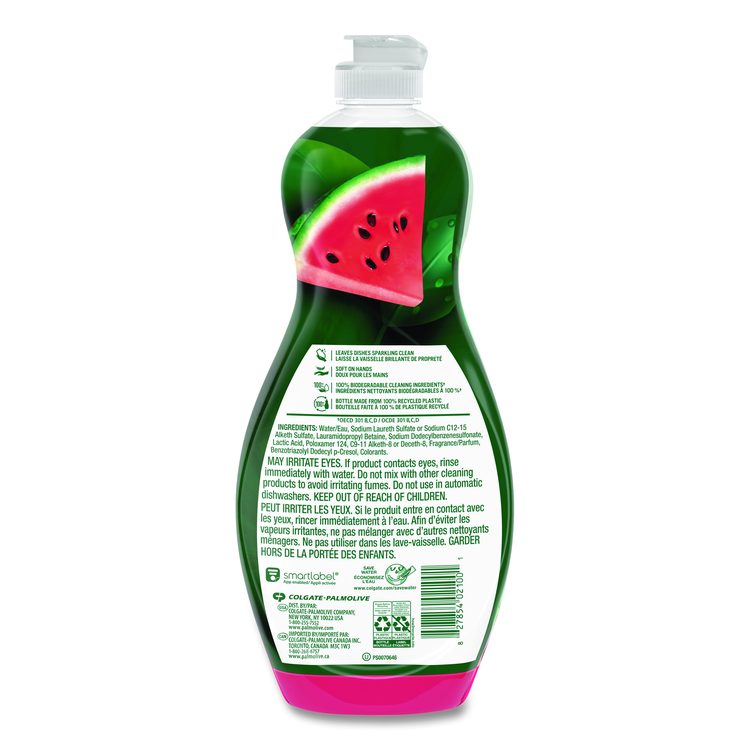 Dishwashing Liquid, Watermelon Scent, 20 oz Bottle, 9/Carton