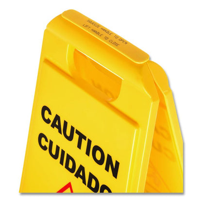 Wet Floor Sign (English/Spanish), 11 x 25 x 25, Yellow