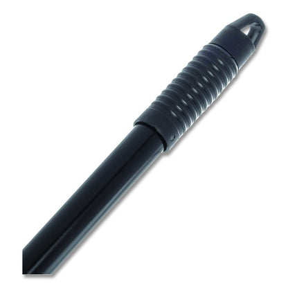 Vinyl Coated Jaw Style Metal Mop Handle, 1" dia x 60", Black
