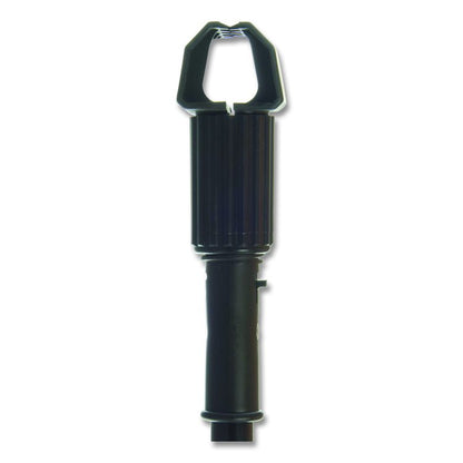 Vinyl Coated Jaw Style Metal Mop Handle, 1" dia x 60", Black