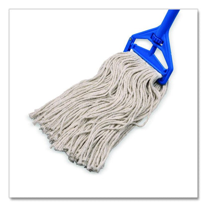 Full Weight Cut End Mop Head, Cotton, 16 oz, White