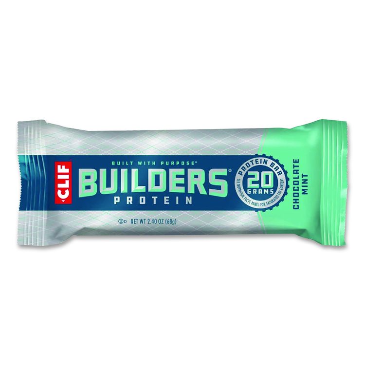 Builders Protein Bar, Variety Pack, Chocolate Mint/Chocolate Peanut Butter, 2.4 oz Bar, 18 Bars/Box