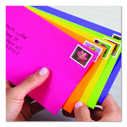 Bulk Envelopes, #10, Bankers Flap, Gummed Closure, Assorted Colors, 200/Pack