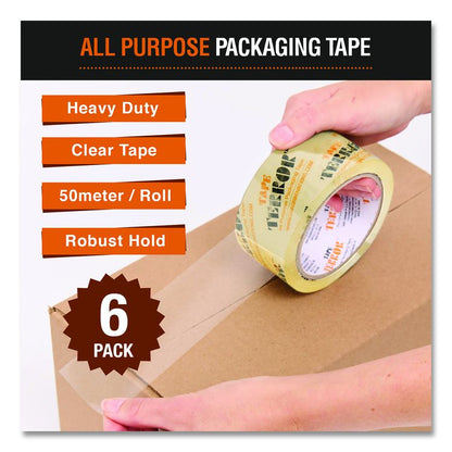 All Purpose Packaging Tape, 3" Core, 1.88" x 54.6 yds, Clear, 6/Pack