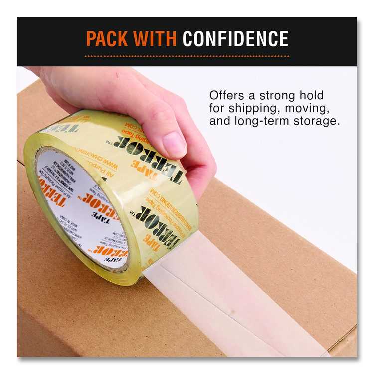 All Purpose Packaging Tape, 3" Core, 1.88" x 54.6 yds, Clear, 6/Pack