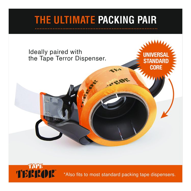 Heavy-Duty Packaging Tape, 3" Core, 1.88" x 54.6 yds, Clear, 6/Pack