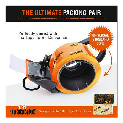 Tape Dispenser with Tape, 3" Core, Polypropylene, Gray/Orange, 1 Dispenser, 1 Roll Heavy-Duty Packaging Tape