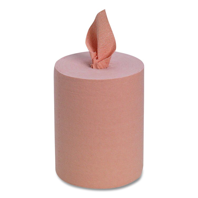 Medium-Duty Wiper Refill, 1-Ply, 10 x 13, Unscented, Orange, 200/Roll, 2 Rolls/Carton