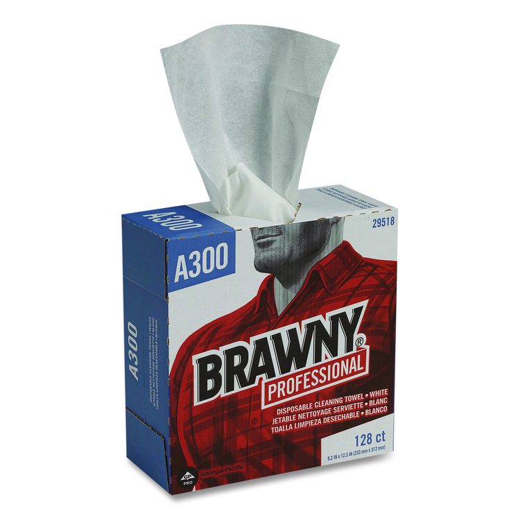 Airlaid Medium Duty Wipers, Cloth, 1-Ply, 9.2 x 12.4, Unscented, White, 128/Box, 10 Boxes/Carton