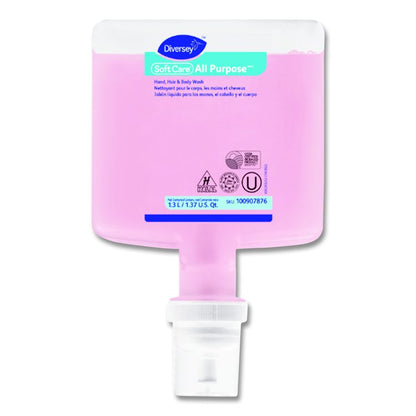 Soft Care All Purpose Hand, Hair and Body, Lemon Tea Splash Scent, 1.3 L, 6/Carton