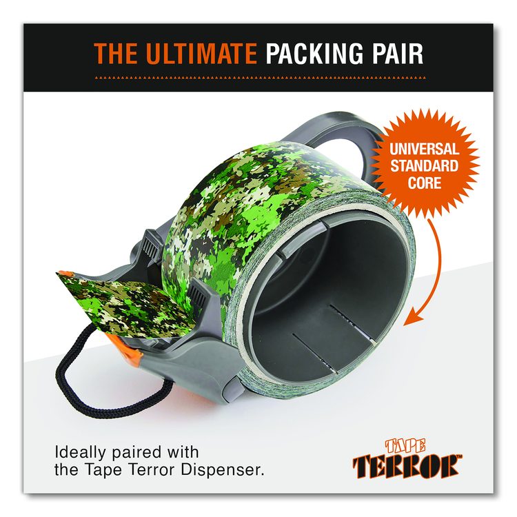 Camo Duct Tape, 3" Core, 1.89" x 9 yds, Green Camo