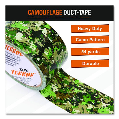 Camo Duct Tape, 3" Core, 1.89" x 9 yds, Green Camo