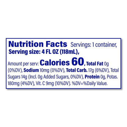 No-Thaw 100% Juice Cups, Orange, 4 oz Cups, 48/Carton