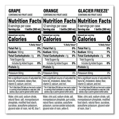 Zero Variety Pack, Assorted Flavors, 12 oz Bottle, 28/Carton