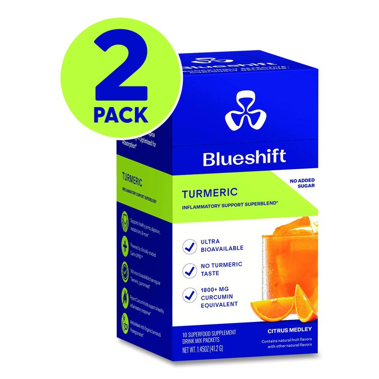 Turmeric Citrus Medley Drink Mix, Citrus Medley Flavor, 0.16 oz Packets, 10/Pack, Yields 14 oz per Packet, 2 Packs/Carton