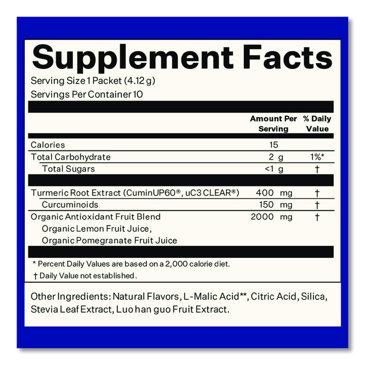 Turmeric Citrus Medley Drink Mix, Citrus Medley Flavor, 0.16 oz Packets, 10/Pack, Yields 14 oz per Packet, 2 Packs/Carton