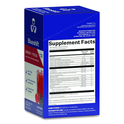 Energy and Focus Forest Berry Drink Mix, 0.24 oz Packets, 10/Pack, Yields 14 oz per Packet, 2 Packs/Carton