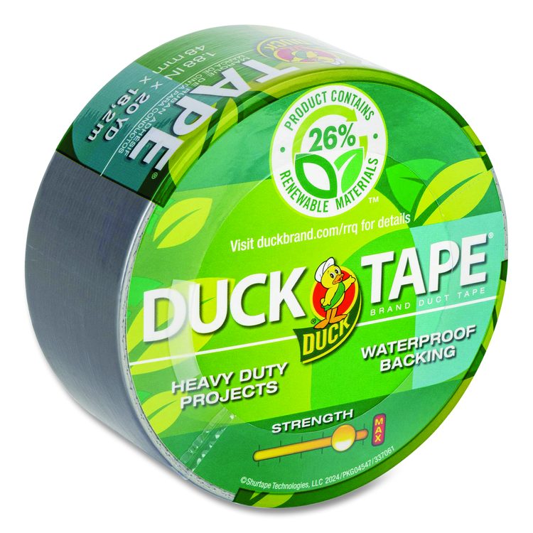 Renewable Material Duck Tape, 1.88" x 20 yd, Silver