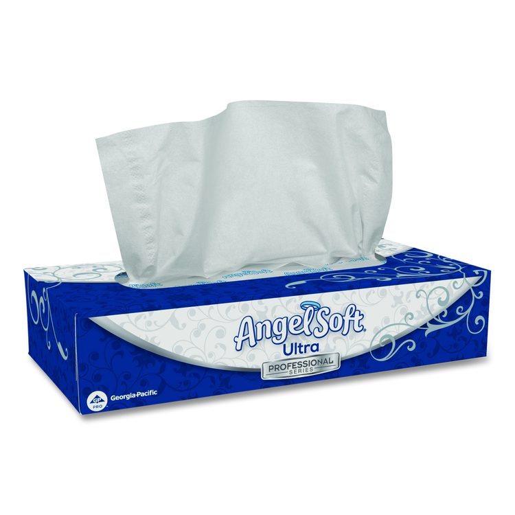 ps Ultra Facial Tissue, 2-Ply, White, 125 Sheets/Box, 10 Boxes/Carton