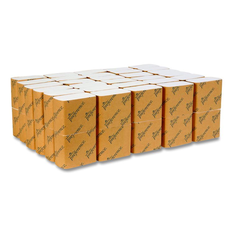 preference Singlefold Interfolded Bath Tissue, Septic Safe, 1-Ply, White, 400 Sheets/Pack, 60 Packs/Carton