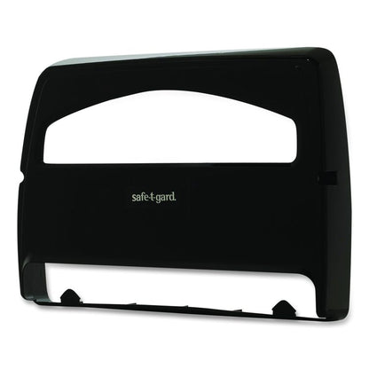 Safe-T-Gard Toilet Seat Cover Dispenser, Half-Fold, 16.38 x 2.5 x 11.75, Black