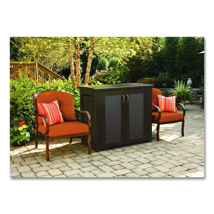 Bridgeport Storage Cabinet, 16.44 cu ft, 4 ft x 2 ft x 3 ft, Black Oak