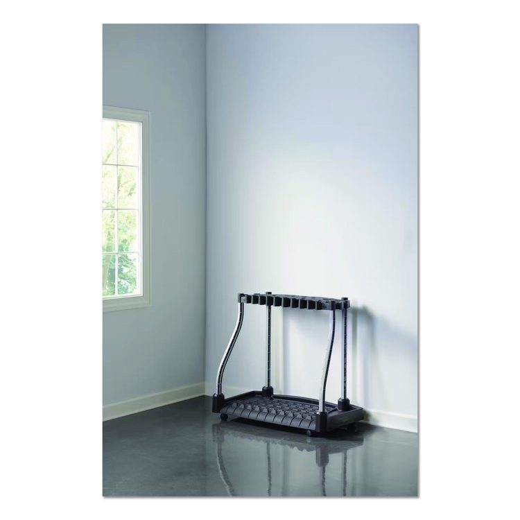 FastTrack Garage Tool Tower Rack, Plastic, Holds Up to 40 Tools, 38" x 20.5" x 34.4", Black