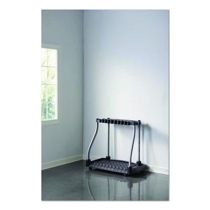 FastTrack Garage Tool Tower Rack, Plastic, Holds Up to 40 Tools, 38" x 20.5" x 34.4", Black