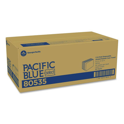 Pacific Blue Select Disposable Patient Care Washcloths, 1-Ply, 9.5 x 13, Unscented, White, 50/Pack, 20 Packs/Carton