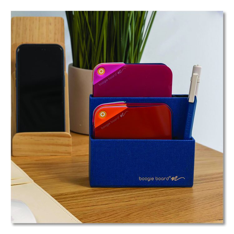 VersaNotes Desk Organizer, 3 Compartments, 4.7 x 0.4 x 2.05, Blue, Plastic