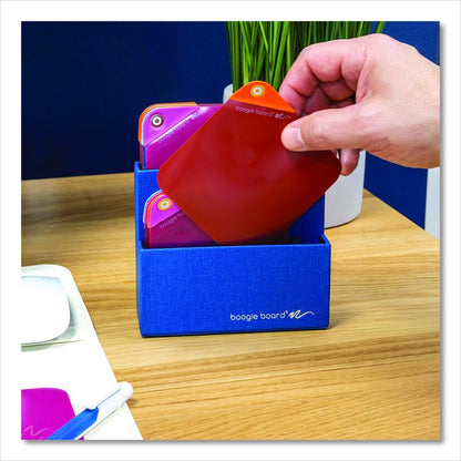 VersaNotes Desk Organizer, 3 Compartments, 4.7 x 0.4 x 2.05, Blue, Plastic