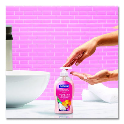 Liquid Hand Soap Pumps, Coconut and Hibiscus Scent, 11.25 oz, 6/Carton