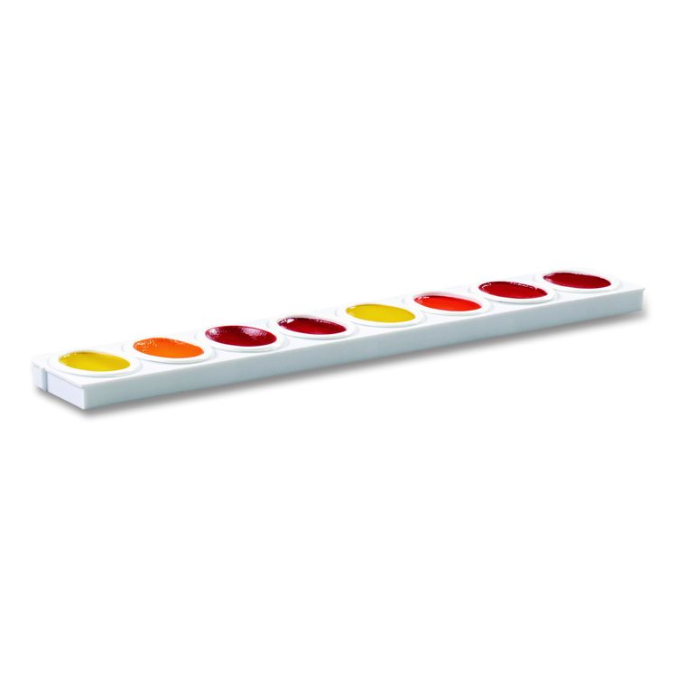 Refillable Oval Watercolor Tray, White, 12/Pack