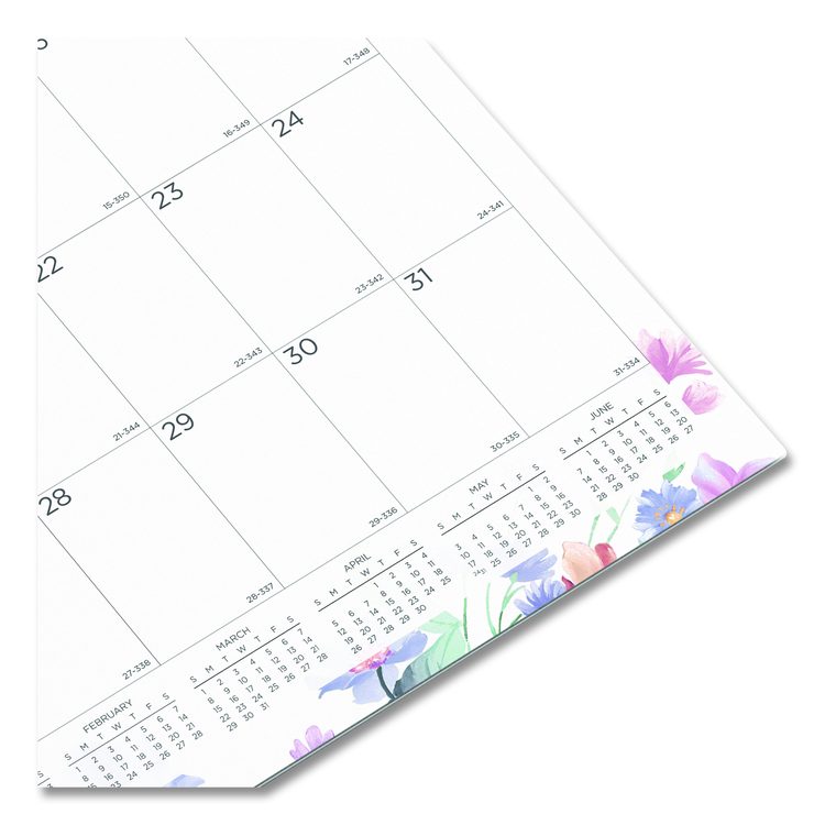 12-Month Colorful Wall Calendar, Passion Floral Artwork, 12 x 17, White/Multicolor Sheets, 12-Month (Jan to Dec): 2026