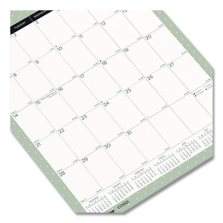 12-Month Wall Calendar, Minimalistic Artwork, 12 x 17, White/Multicolor Sheets, 12-Month (Jan to Dec): 2026