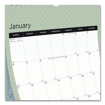 12-Month Wall Calendar, Minimalistic Artwork, 12 x 17, White/Multicolor Sheets, 12-Month (Jan to Dec): 2026