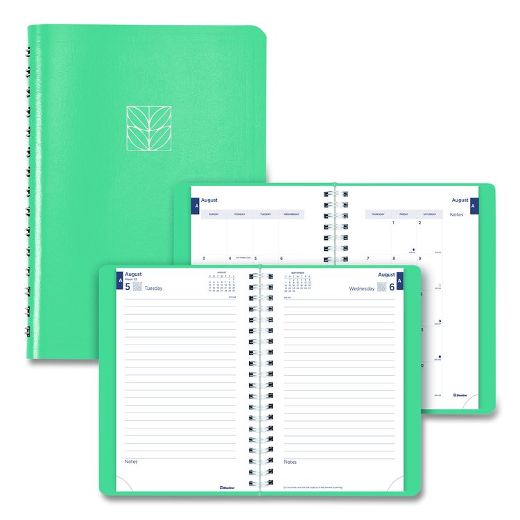 Academic Daily/Monthly Planner, 8 x 5, Blue Cover, 12-Month (Aug to July): 2025 to 2026