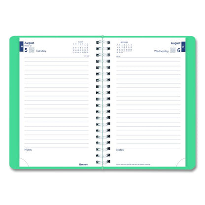 Academic Daily/Monthly Planner, 8 x 5, Blue Cover, 12-Month (Aug to July): 2025 to 2026