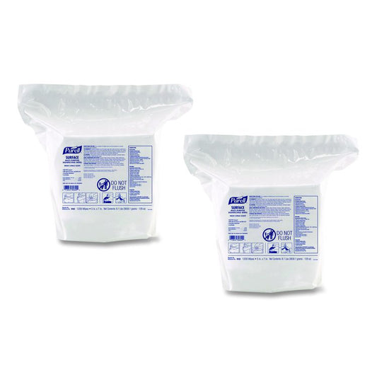 Surface Multi-Purpose Disinfecting Wipes, 1-Ply, 5 x 7, Fresh Citrus, White, 2/Carton