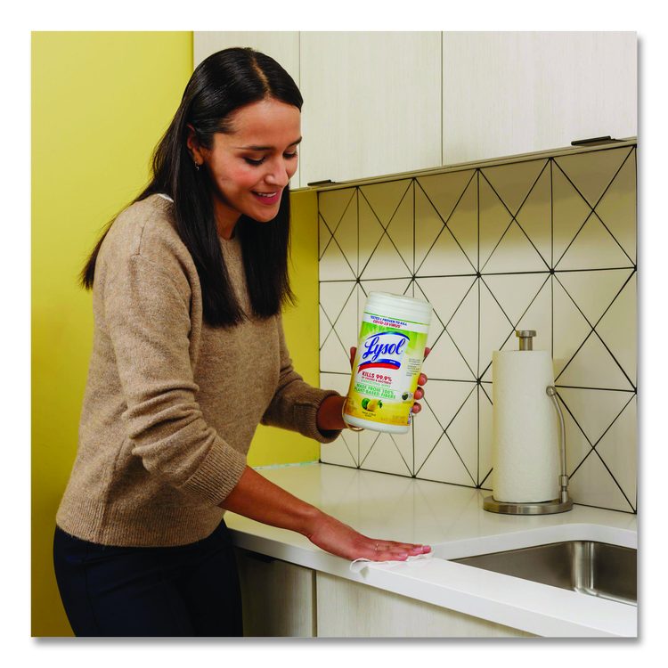 Disinfecting Wipes II Fresh Citrus, 1-Ply, 7 x 7.25, White, 70 Wipes/Canister, 6 Canisters/Carton