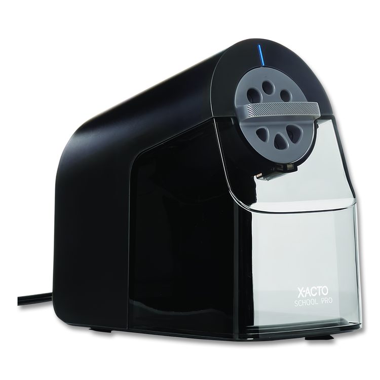 Model 1670 School Pro Classroom Electric Pencil Sharpener, AC-Powered, 4 x 7.5 x 7.5, Black/Gray/Smoke