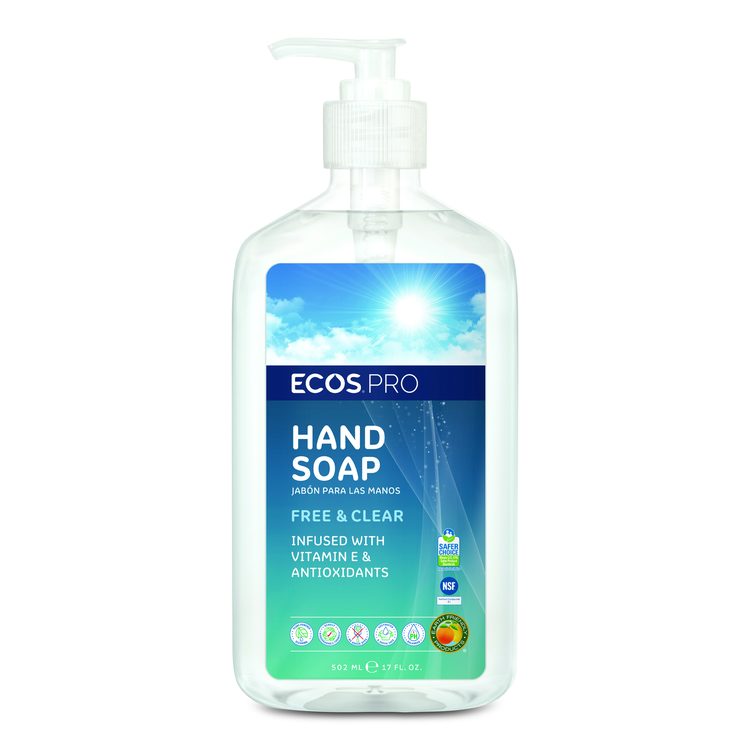 Liquid Hand Soap, Free and Clear Scent, 17 oz