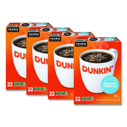 French Vanilla Coffee K-Cups, French Vanilla, 22/Box, 4 Boxes/Carton