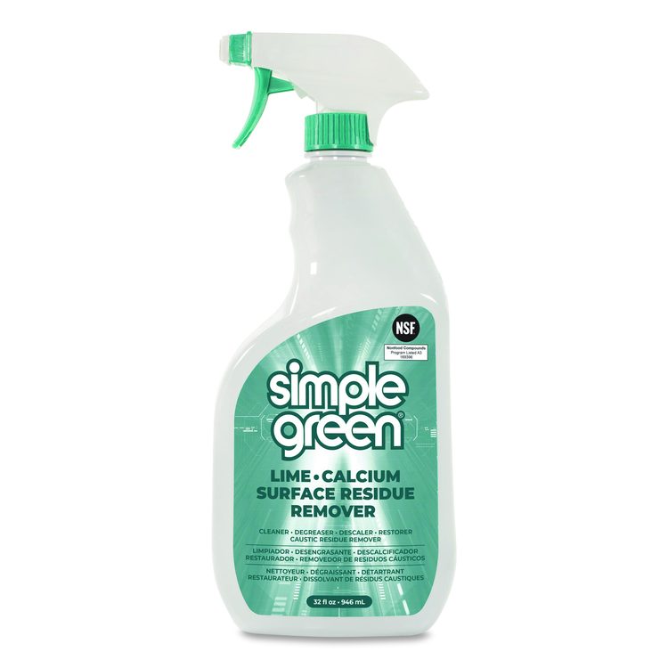 Lime Calcium Surface Residue Remover, 32 oz Spray Bottle, 12/Carton
