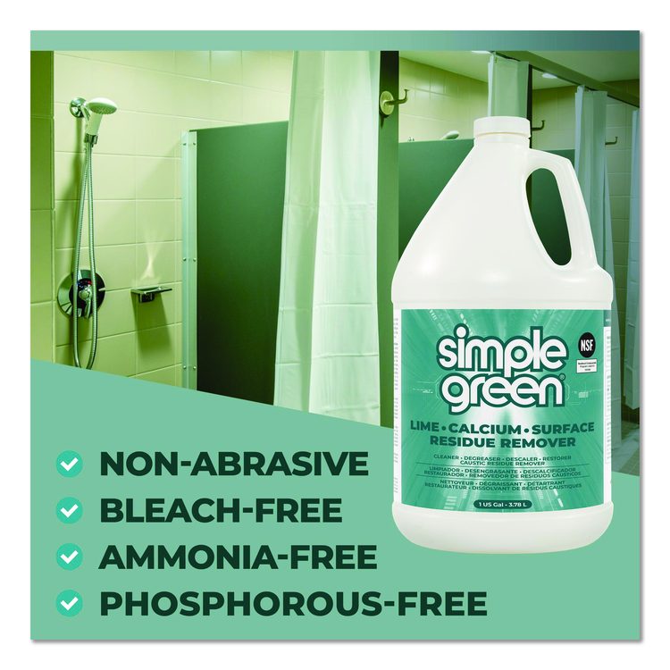 Lime Calcium Surface Residue Remover, 1 gal Bottle, 6/Carton