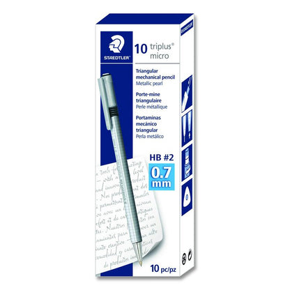 Mechanical Pencils, 0.7 mm, HB (#2), Black Lead, Pearl Barrel, 10/Box